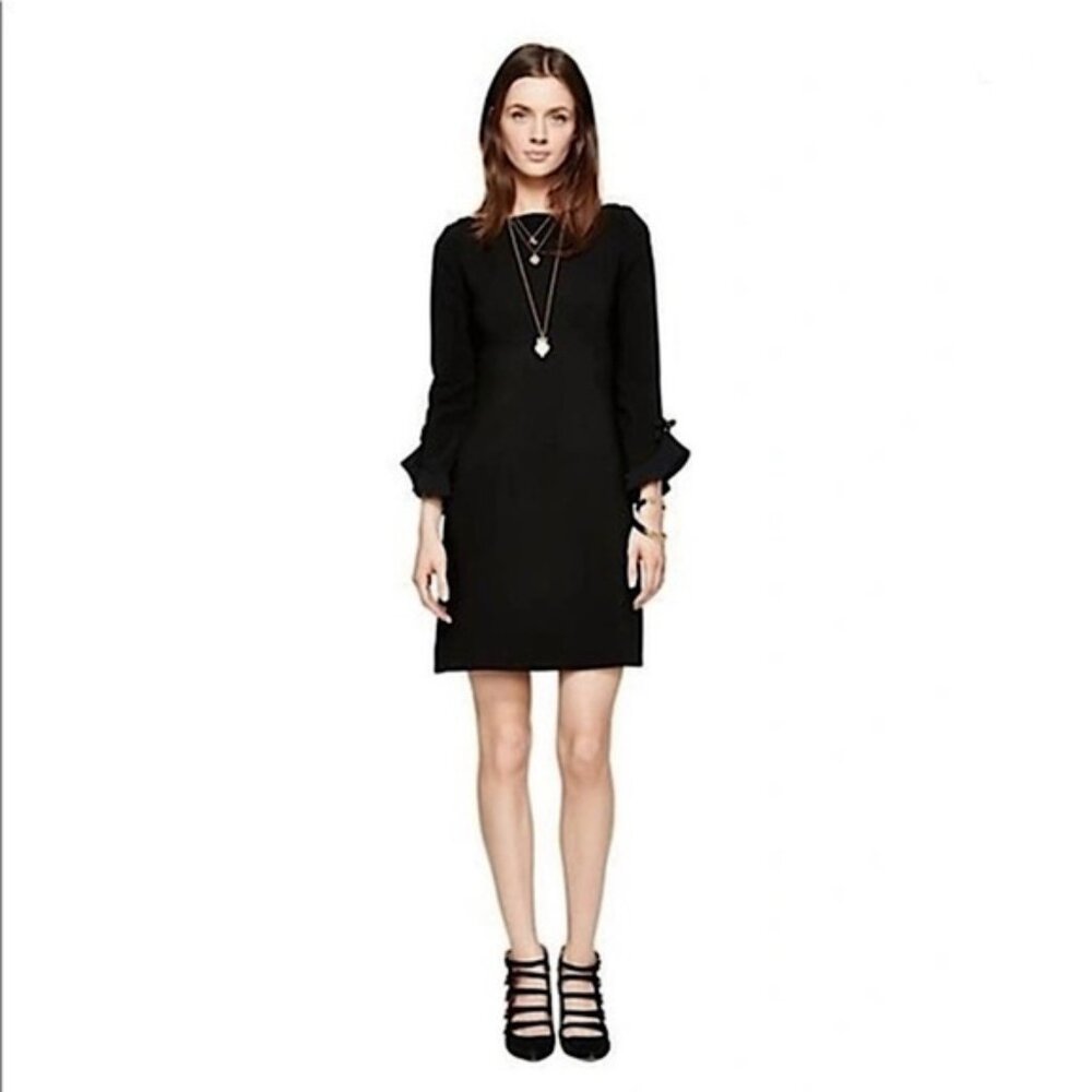 Kate Spade - Black Ruffle Sleeve Shift Dress - Size 4